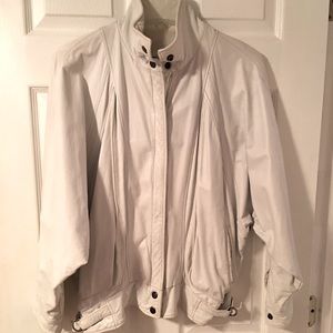 COPY - COPY - White Leather motorcycle type jacket
